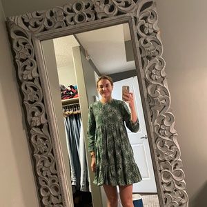 Green flower dress Zara